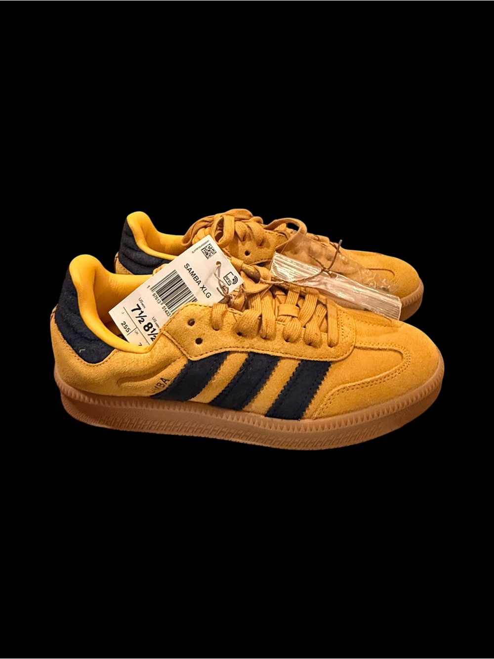 Adidas Samba XLG Bold Gold Night Indigo Gum JP7781 Men’s 7\.5 / Women’s 8\.5 NEW